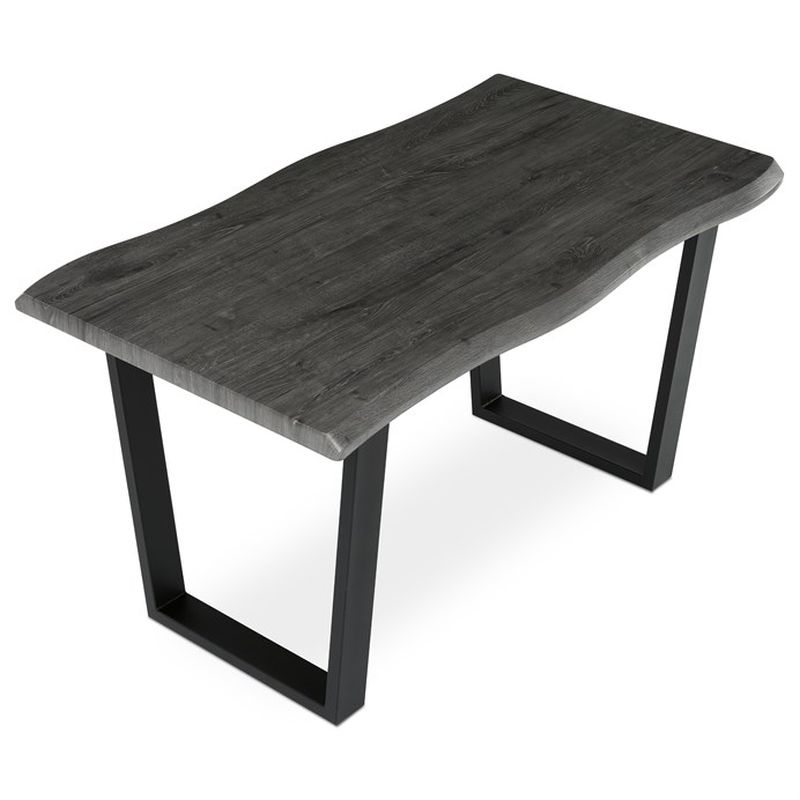 Stôl jedálenský 140x80, MDF doska dekor sivý dub, nohy v tvare U