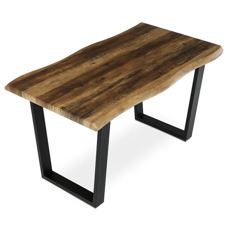 Stôl jedálenský 140x80, MDF doska dekor staré drevo, nohy v tvare U