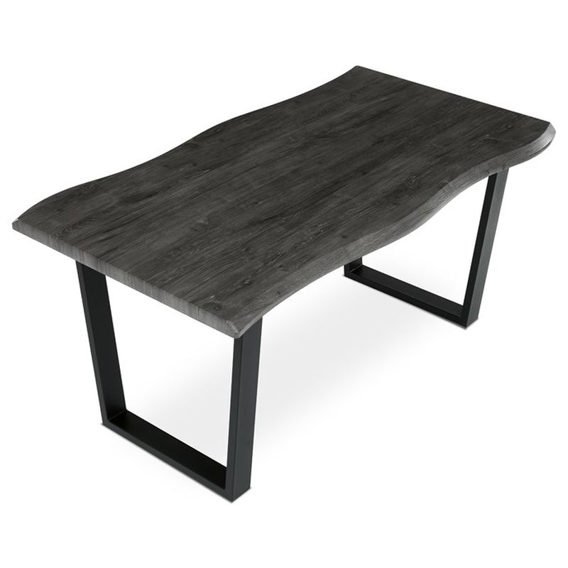 Stôl jedálenský 160x90, MDF doska dekor sivý dub, nohy v tvare U