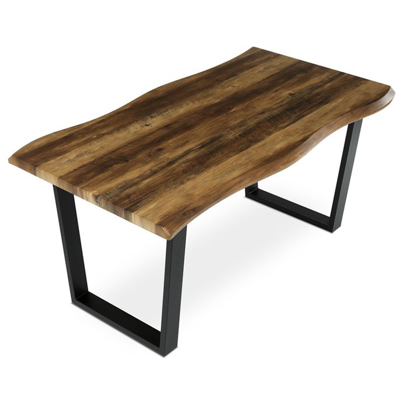 Stôl jedálenský 160x90, MDF doska dekor staré drevo, nohy v tvare U