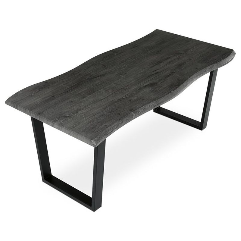 Stôl jedálenský 180x90, MDF doska dekor sivý dub, nohy v tvare U