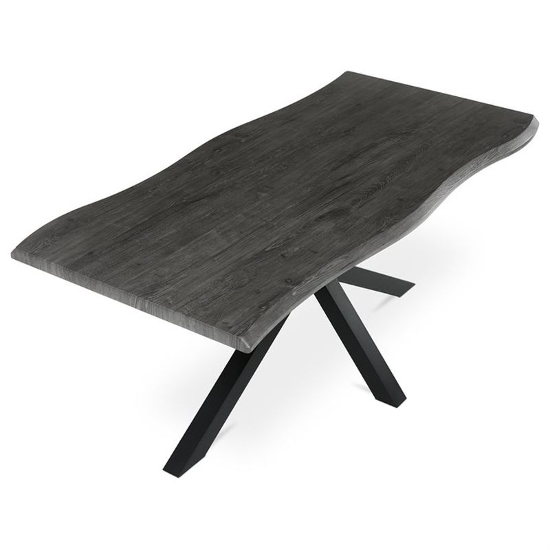 Stôl jedálenský 180x90, MDF doska dekor sivý dub, noha v tvare hviezdy