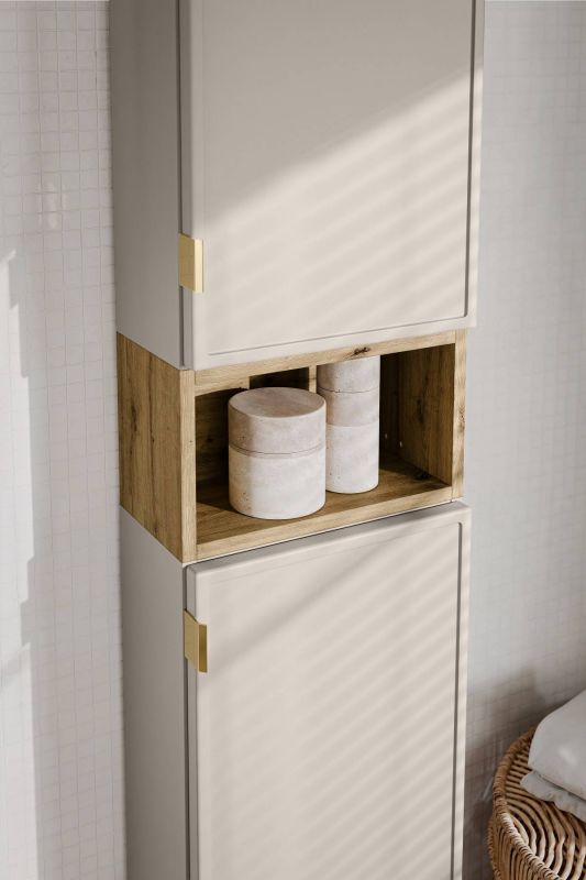 Skrinka do kúpeľne 83-35-1D, cashmere mat, 1x dvierka