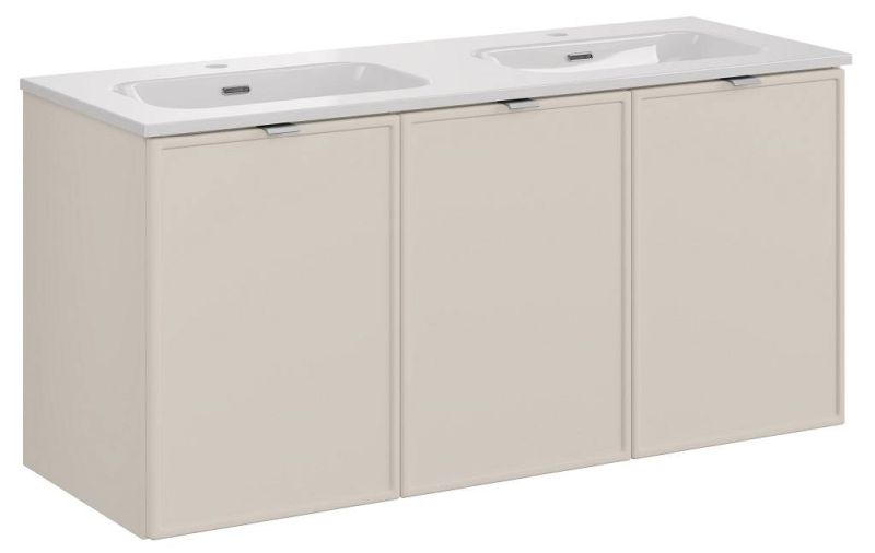 Skrinka do kúpeľne 82-120-46-3D, cashmere mat, 3x dvierka