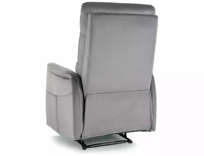 Relaxačné masážne polohovacie kreslo, sivá bluvel 14