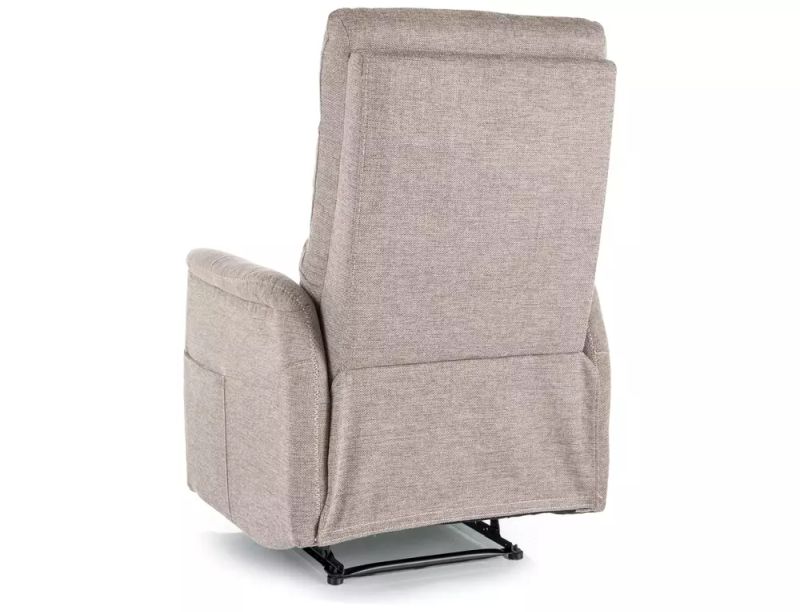 Relaxačné masážne polohovacie kreslo, béžová brego 34