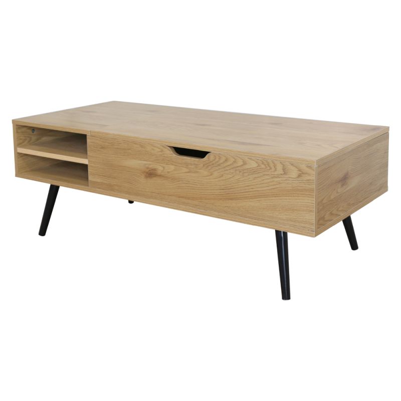 Konferenčný stolík s výsuvnou hornou plochou, dub