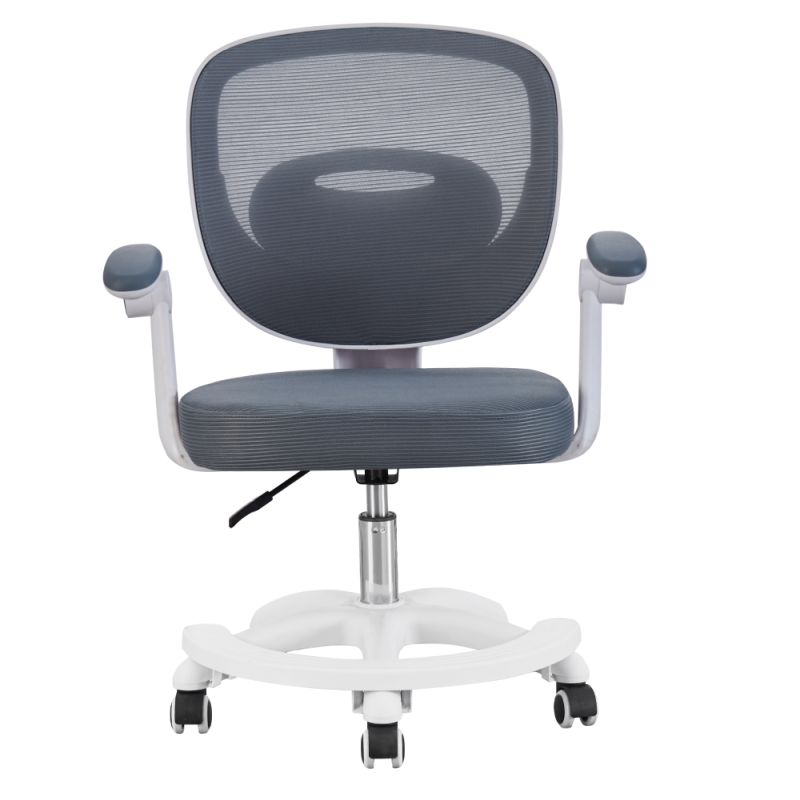 Štýlová otočná stolička, sivá-biela