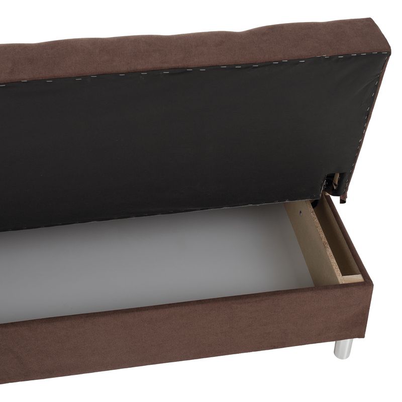 Rozkladacia moderná pohovka, hnedá