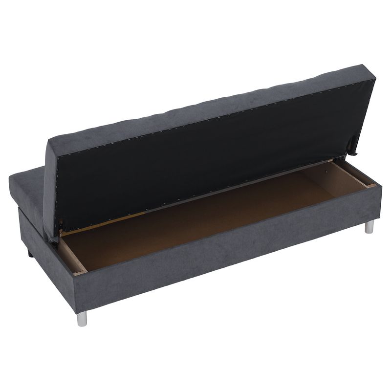 Rozkladacia moderná pohovka, sivá