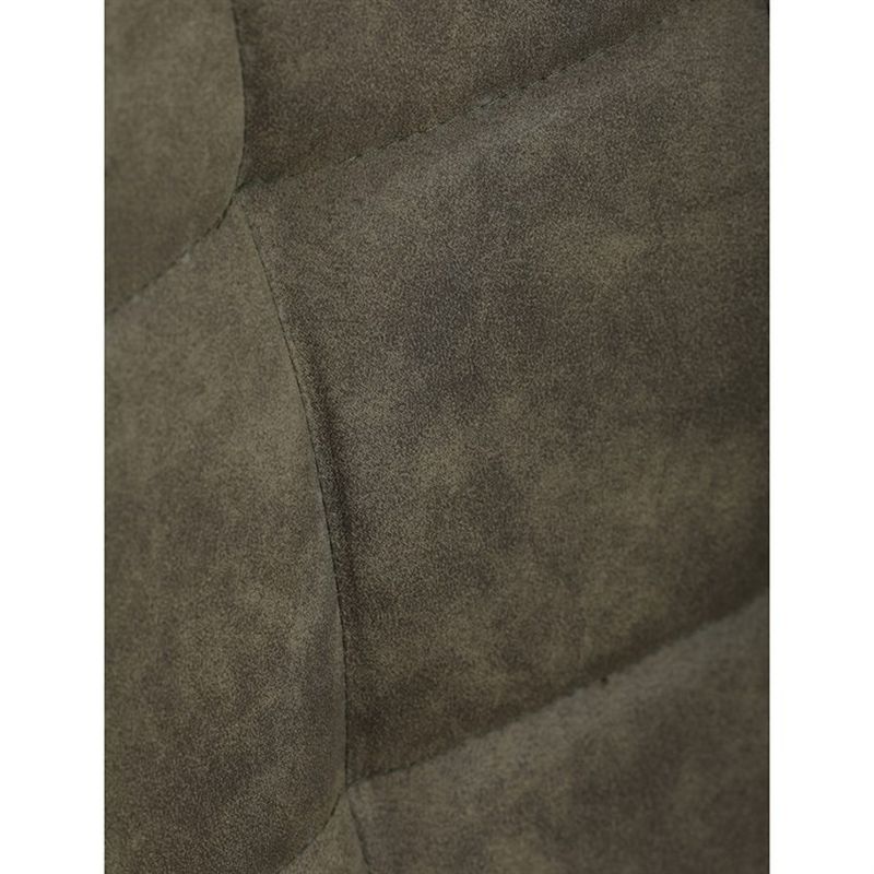 Jedálenská minimalistická stolička v industriálnom štýle, zelená vintage látka