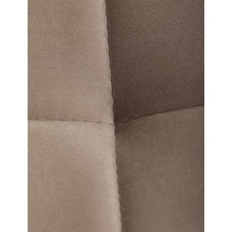 Jedálenská minimalistická stolička v industriálnom štýle, krémová zamatová látka