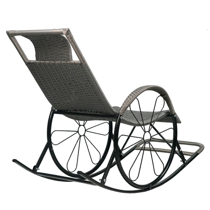 Hojdacie kreslo, ratan-kov, sivá