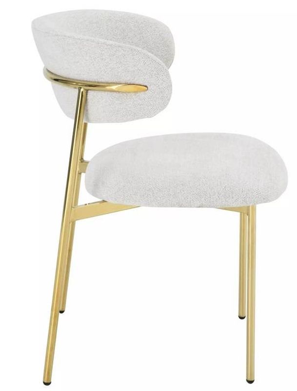 Štýlová jedálenská stolička, zlatá-svetlobéžová 22