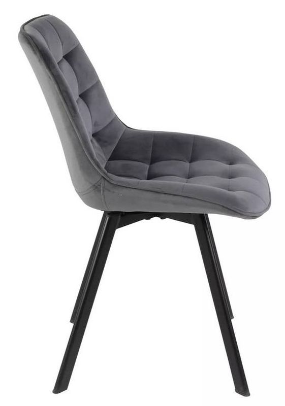 Praktická jedálenská stolička, čierna-sivá bluvel 14