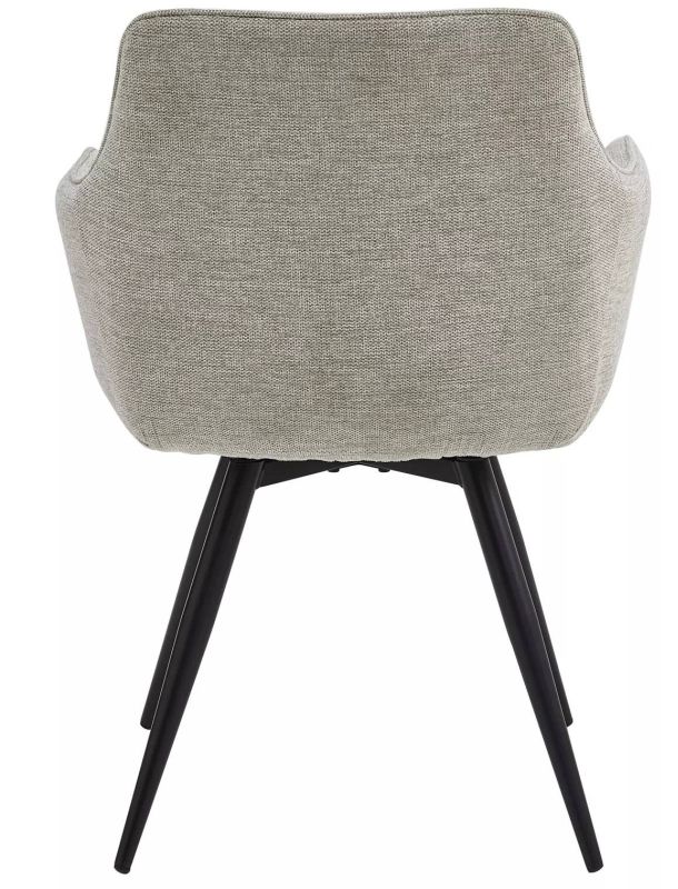 Stolička jedálenská z príjemného materiálu čierna-sivá 07