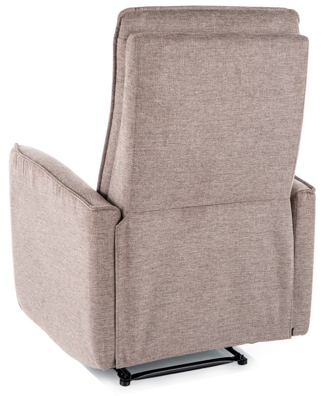 Relaxačné televízne polohovateľné kreslo, béžová brego 34