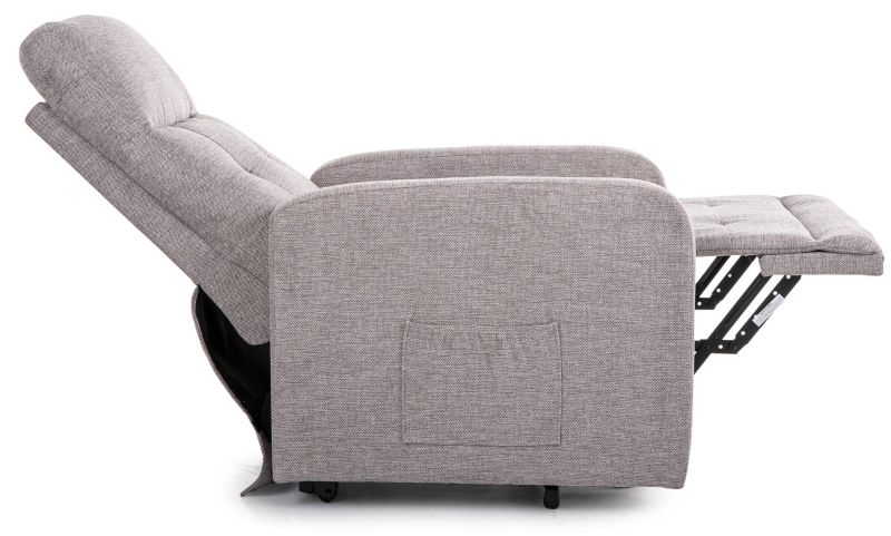 Elektrické elegantné polohovateľné kreslo, sivá brego 07