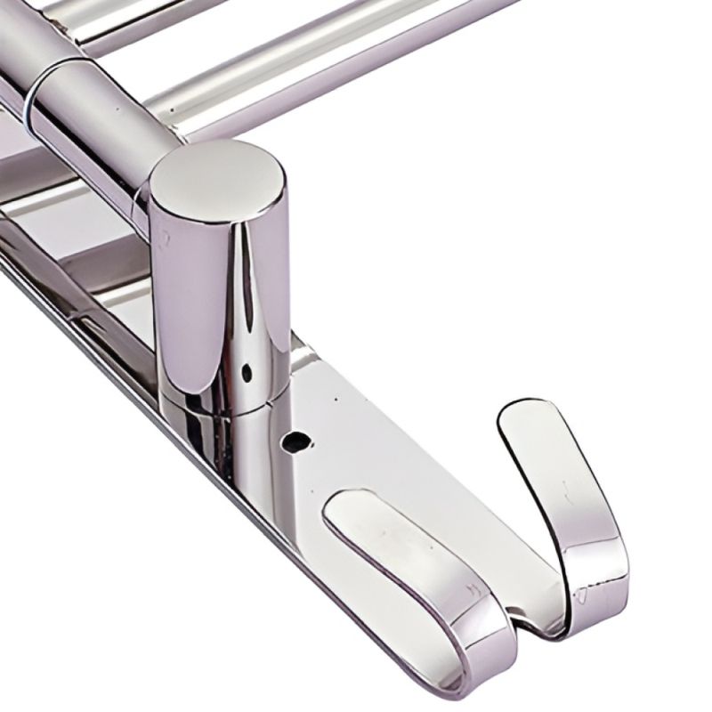 Elegantný nástenný držiak na uteráky, strieborný