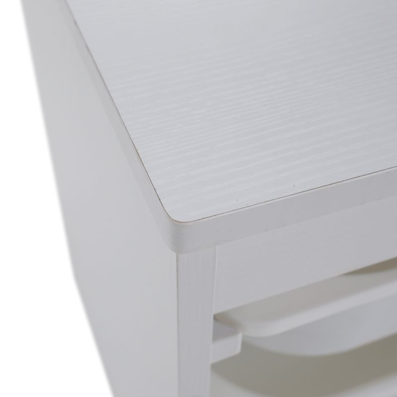 Organizér s úložnými boxami z MDF v bielej farbe