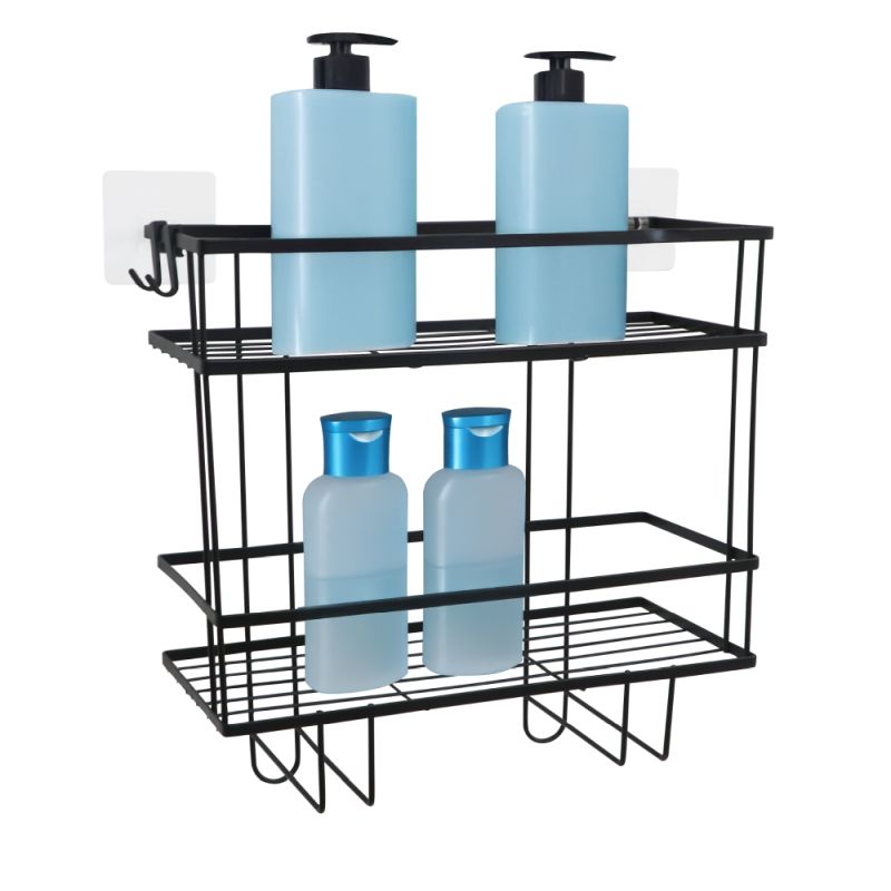 Organizér do kúpelne, čierny kov
