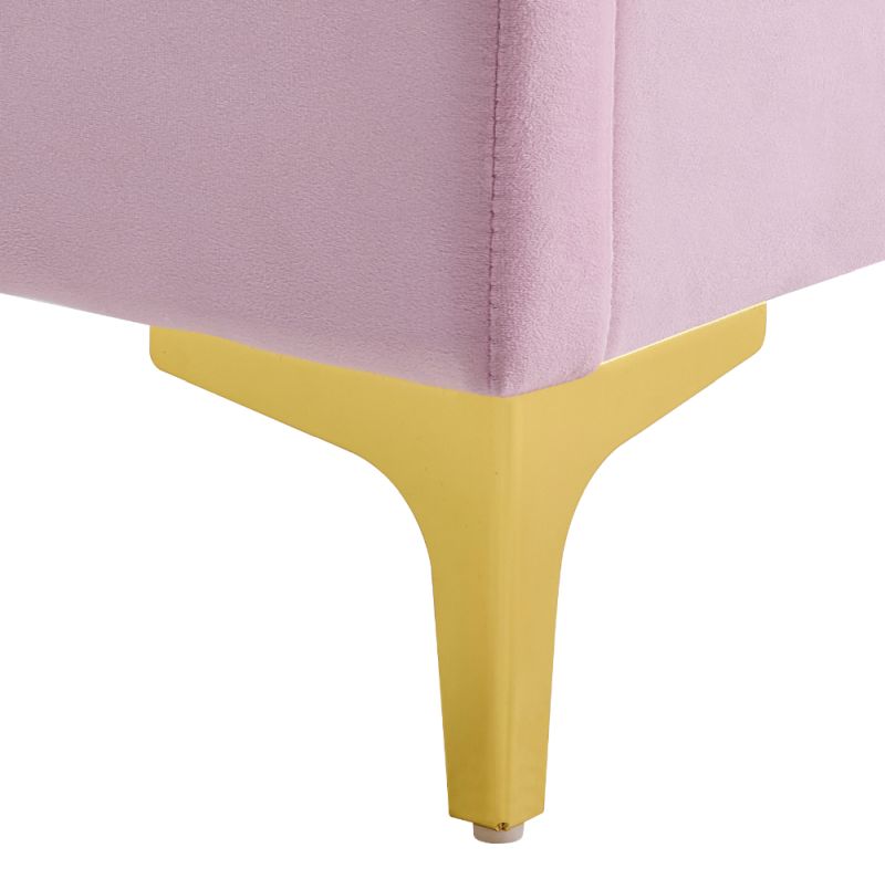 Štýlová posteľ 140x200, ružová Velvet látka