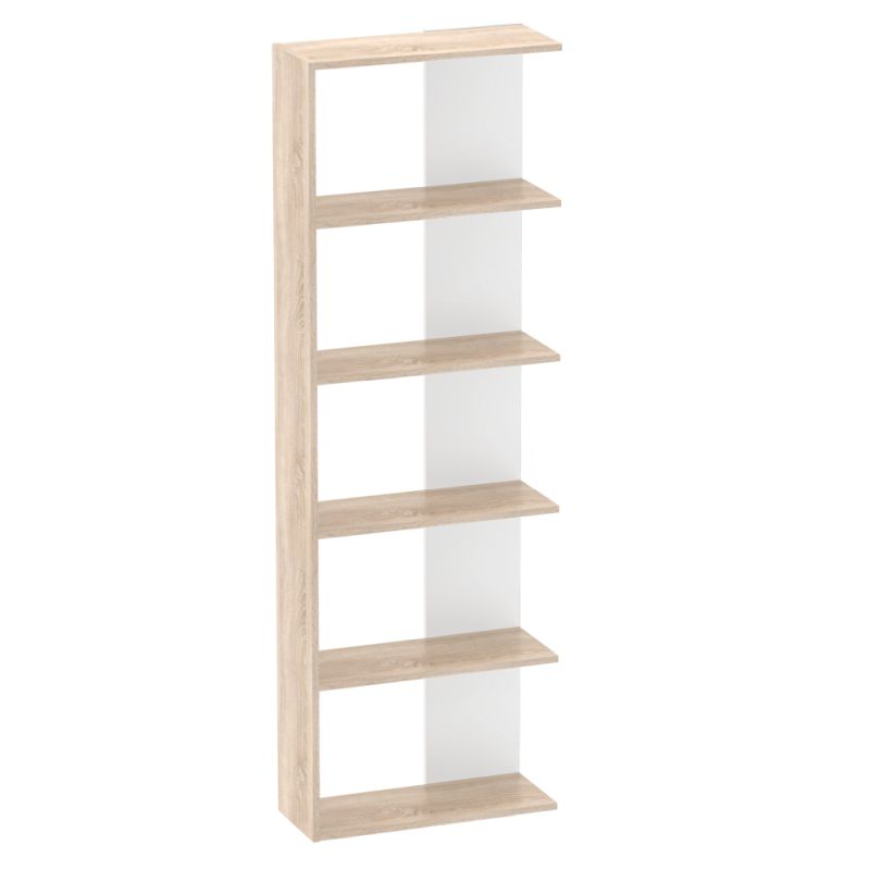 Štýlový viacúčelový regál, dub sonoma-biela