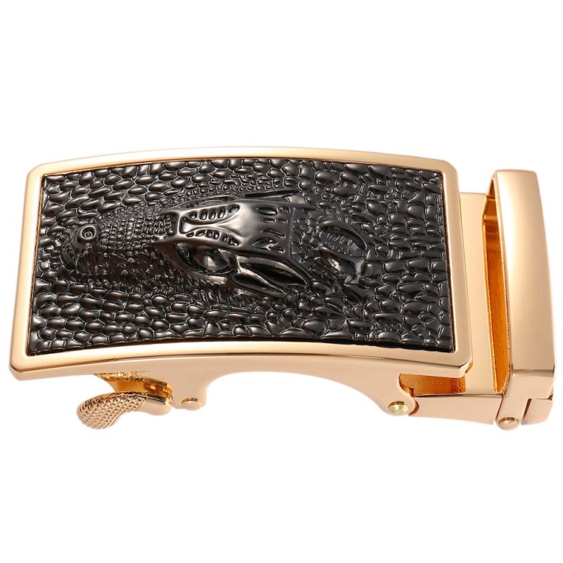 Automatická kovová pracka GOLD CROCO pre remene so šírkou 3.5cm