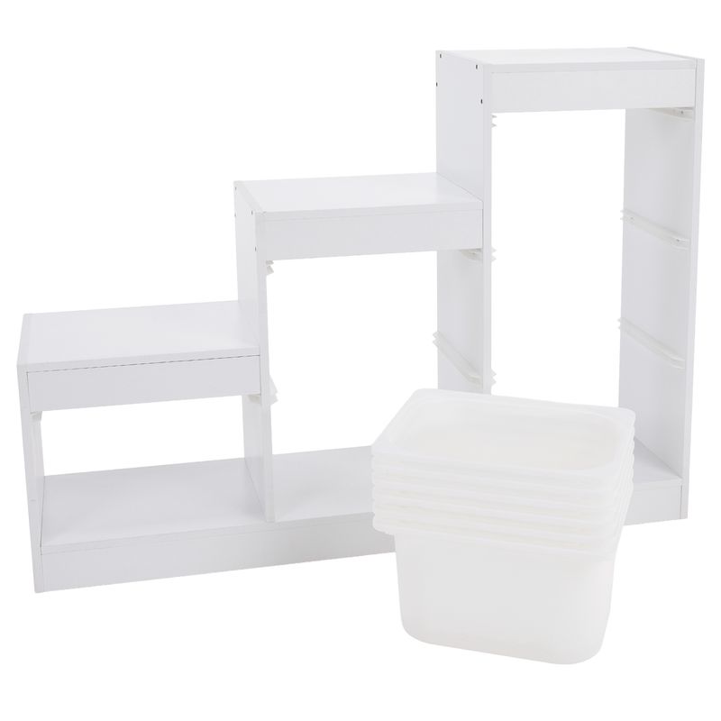 Detský regál pyramída, biela