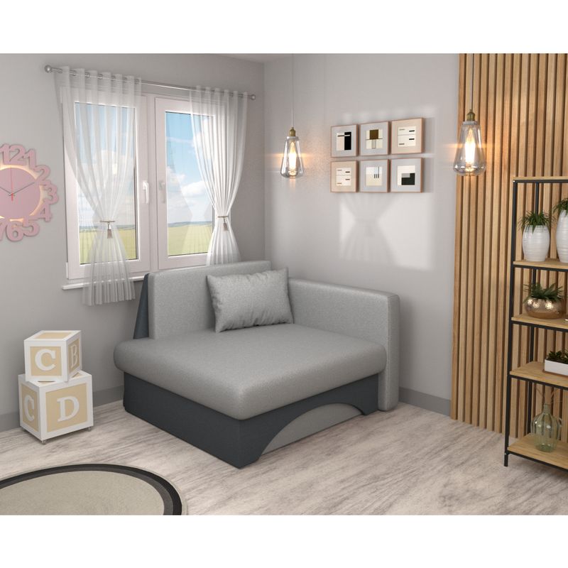 Rozkladacie kreslo univerzálne, sivá-tmavosivá