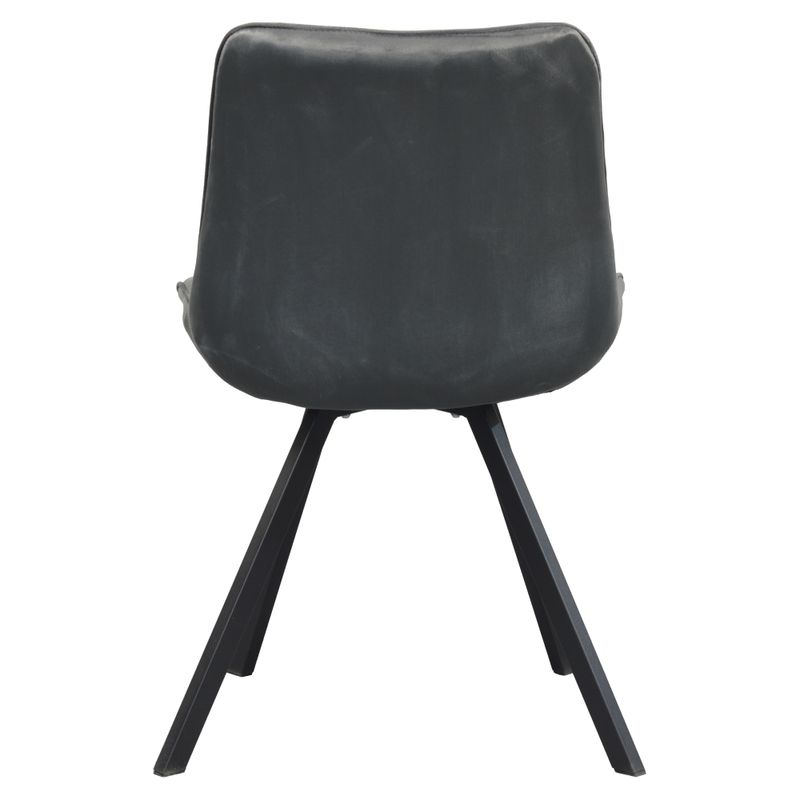 Štýlová jedálenská stolička tmavosivá Velvet látka-čierna