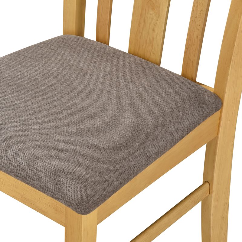 Jedálenský set z kaučukového dreva 1+4 v prevedení dub sonoma svetlý-tmavohnedá