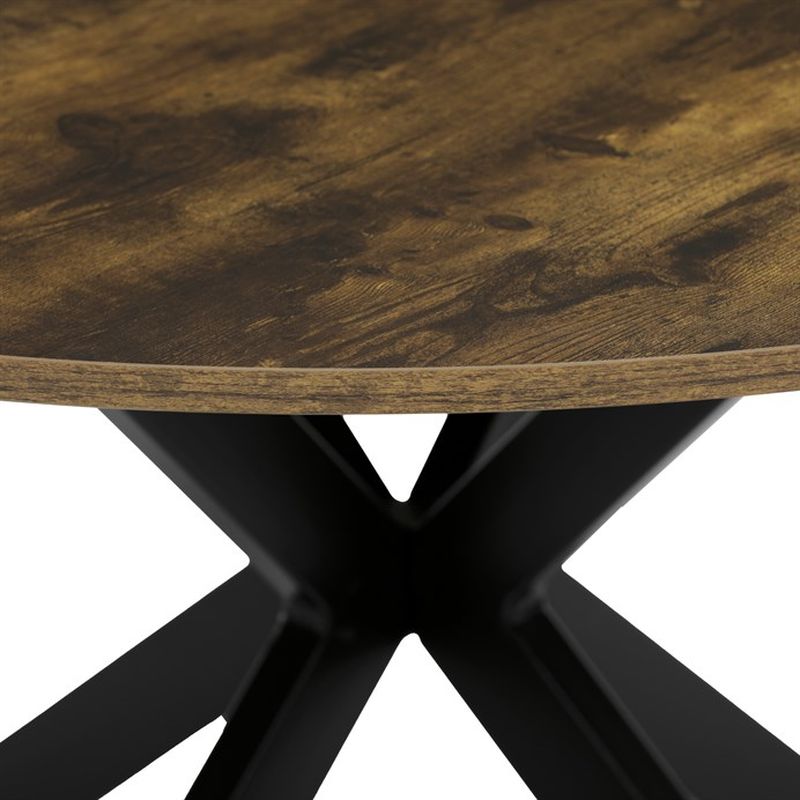 Jedálenský okrúhly stôl 120, MDF doska s dekorom starého dreva