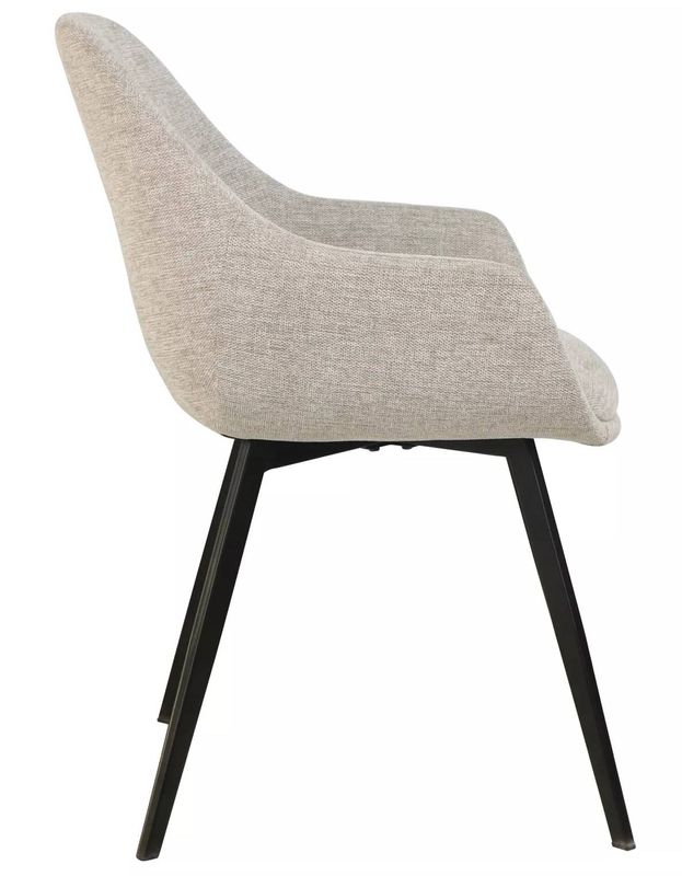 Jedálenská stolička látka Brego, čierny mat-svetlobéžová brego 31
