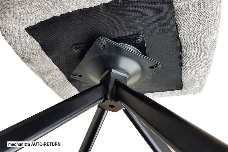 Moderné jedálenské kreslo s hrubým polstrovaním, svetlo béžová 22