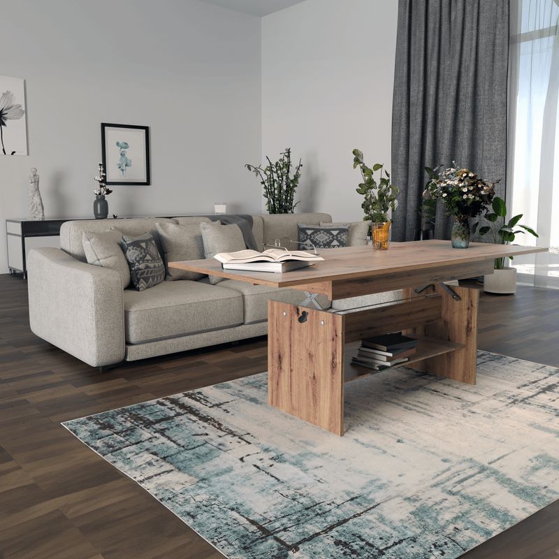 Jedálenský a konferenčný rozkladací stôl, dub artisan, 120-160