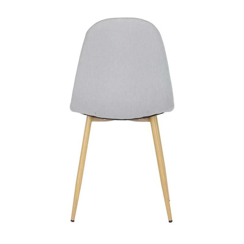 Jedálenská stolička v industriálnom štýle, strieborná látka