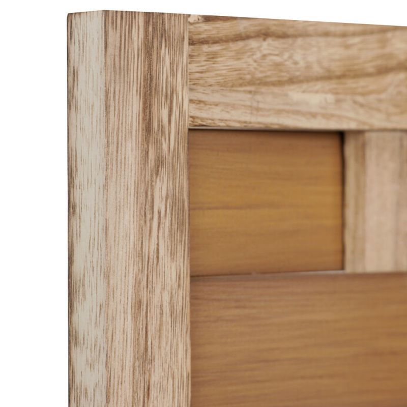 Trojdielny paraván z masívneho smreka s prepletenými PVC pásikmi