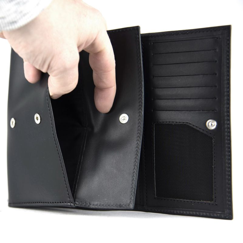 Dámska luxusná kožená peňaženka matná čierna