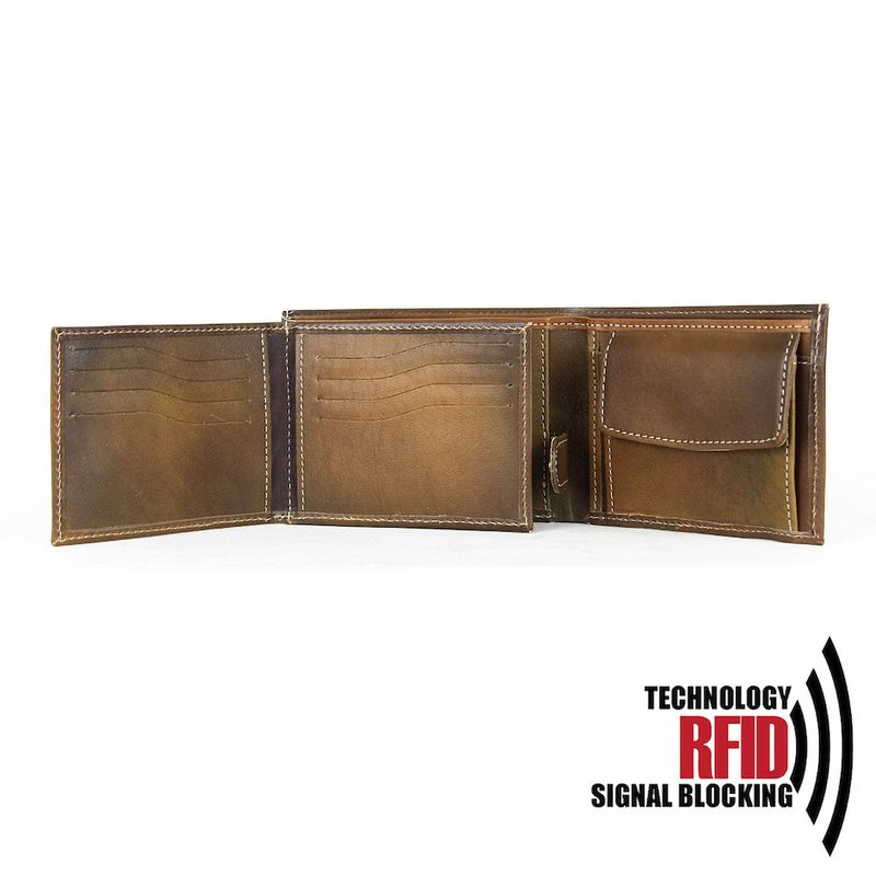 Ochranná kožená peňaženka ručne tieňovaná Antique č.8552