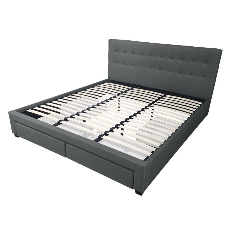 Posteľ s roštom 180x200 cm, sivá Velvet