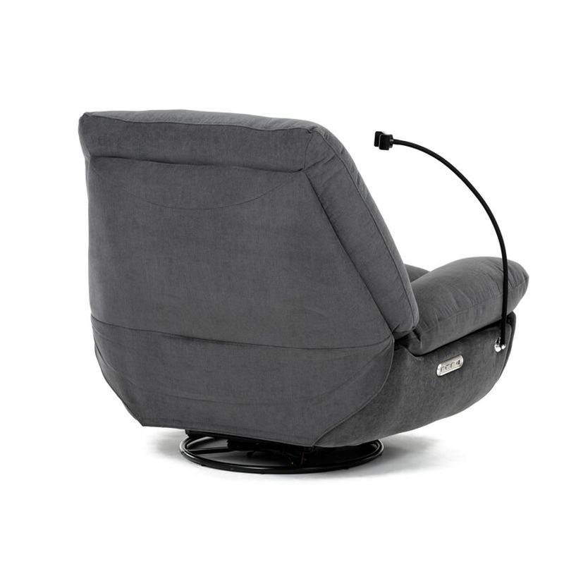 TV kreslo s elektrickým polohovaním, zabudované ovládanie, rotácia do 240 stupňov, sivé