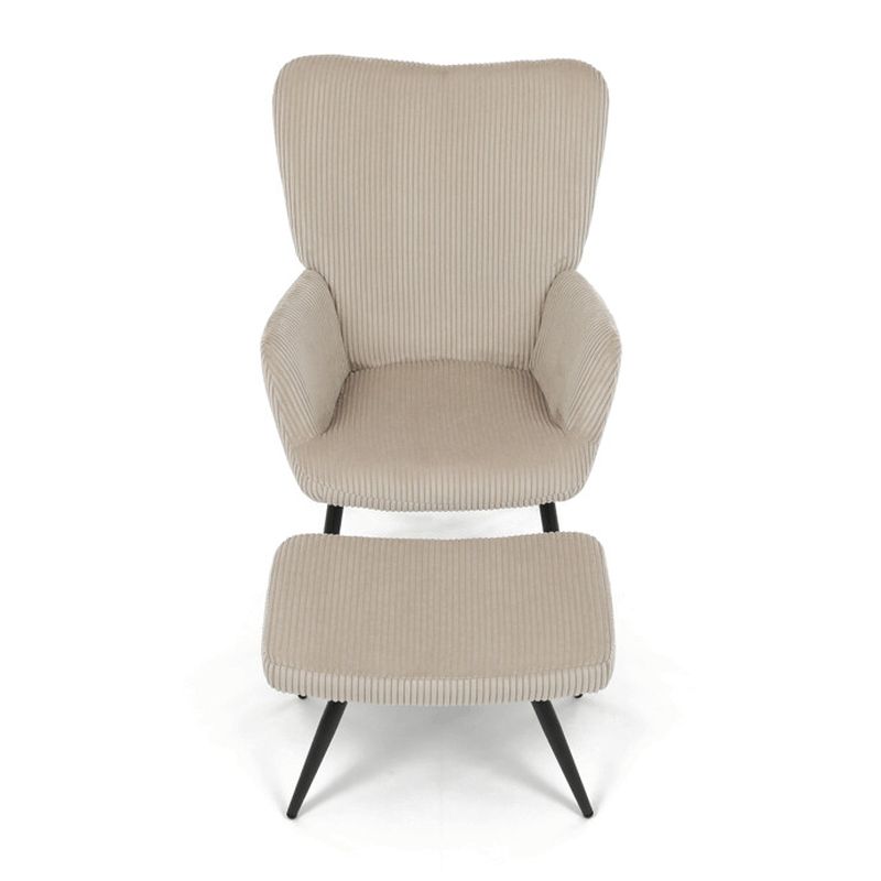 Relaxačné kreslo s podnožkou – béžový menčester