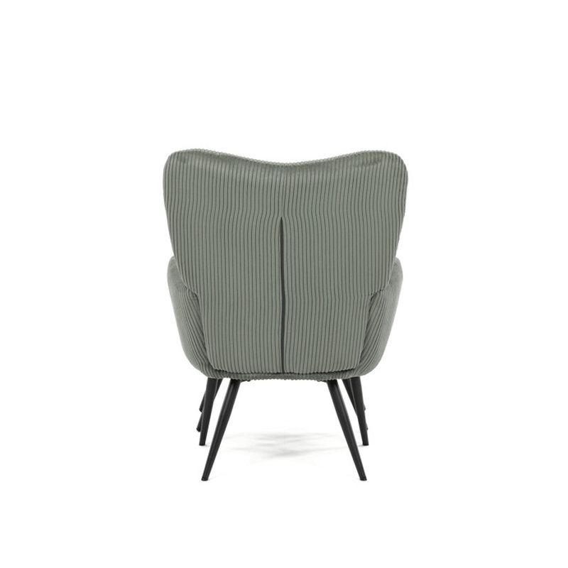 Relaxačné kreslo s podnožkou – zelený menčester