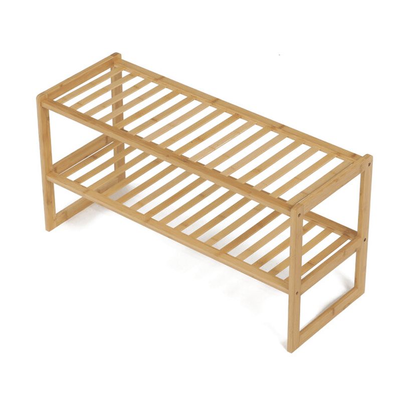 Botník s dvoma policami – prírodný bambus