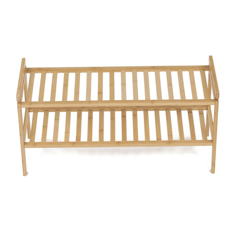 Botník s dvoma policami z masívneho bambusu