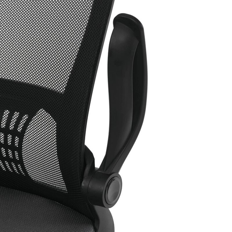  Kancelárska stolička, sivá sieťovina a čierny plast