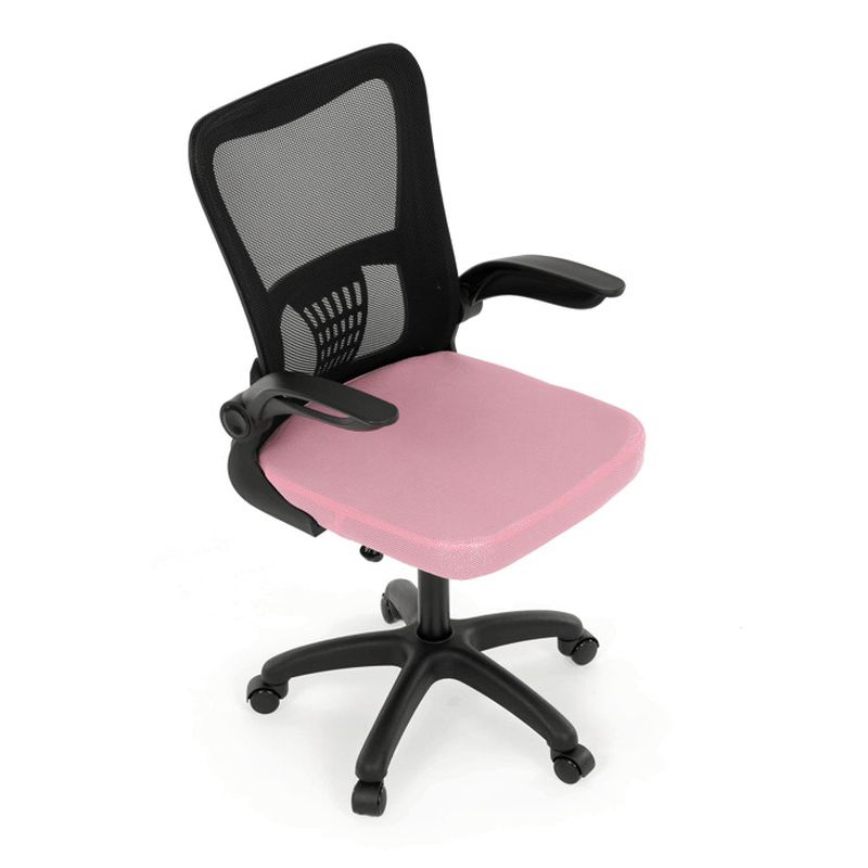  Kancelárska stolička, ružová sieťovina a čierny plast