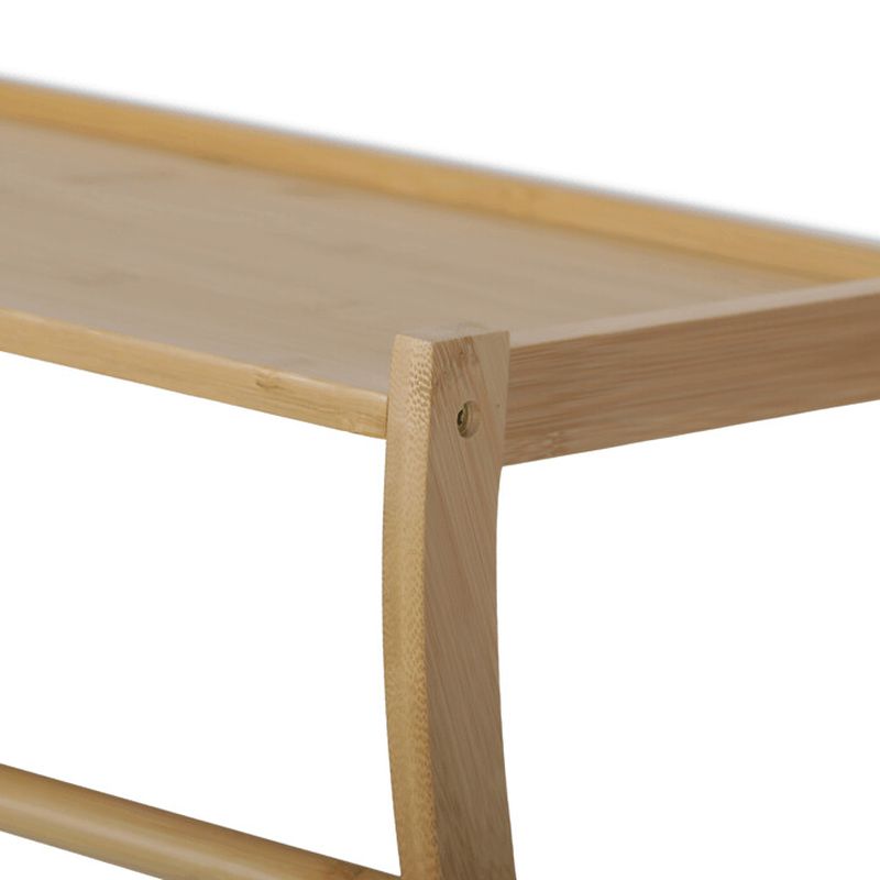 Oblúkový vešiak s policou – bambus, prírodný