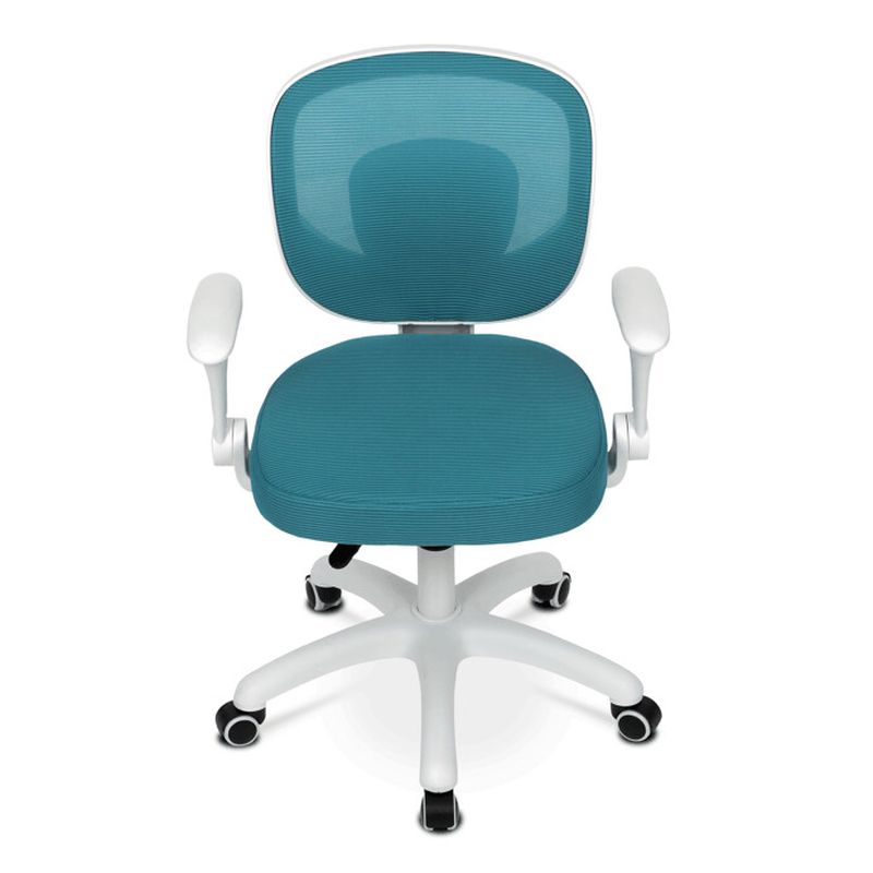 Detská stolička, výškovo nastaviteľná, modrá sieťovina